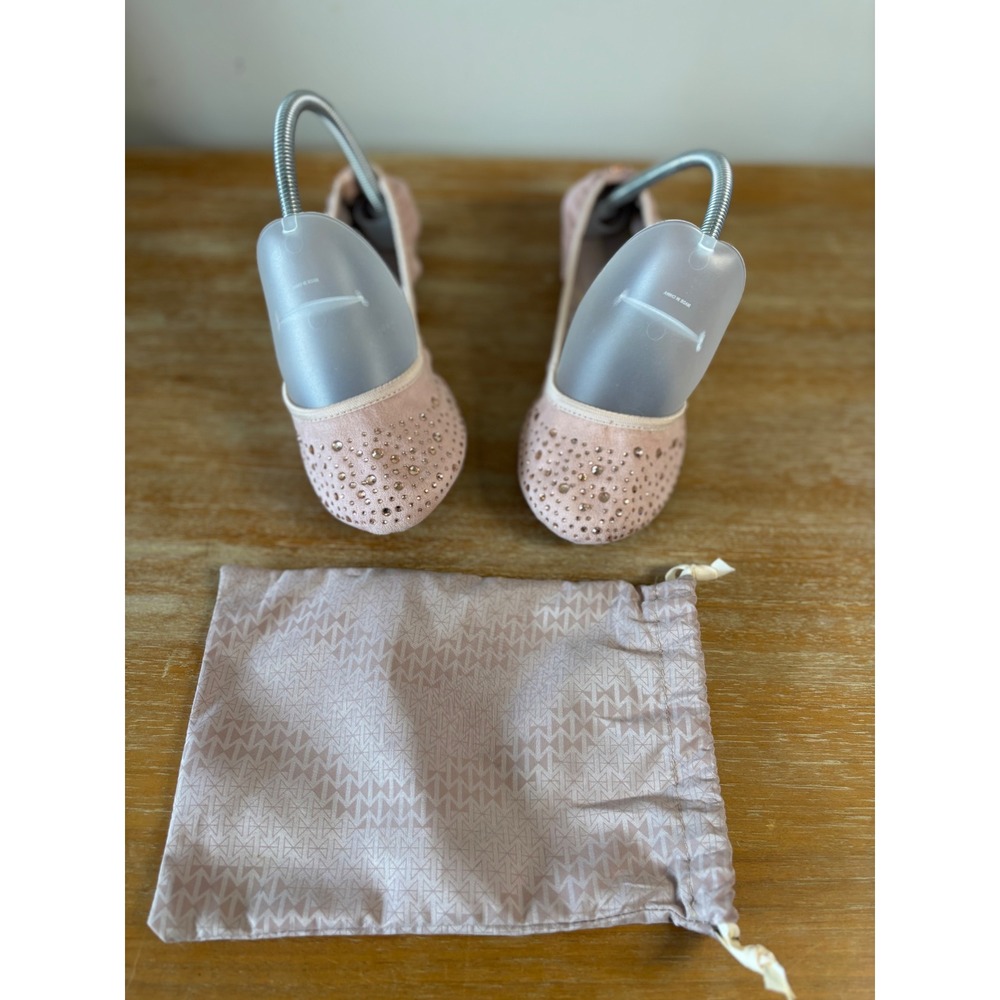 Butterfly Twists Pink Rhinestone Foldable Ballet‎ Flats Size 40 Travel Shoes